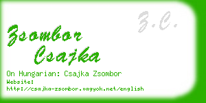 zsombor csajka business card